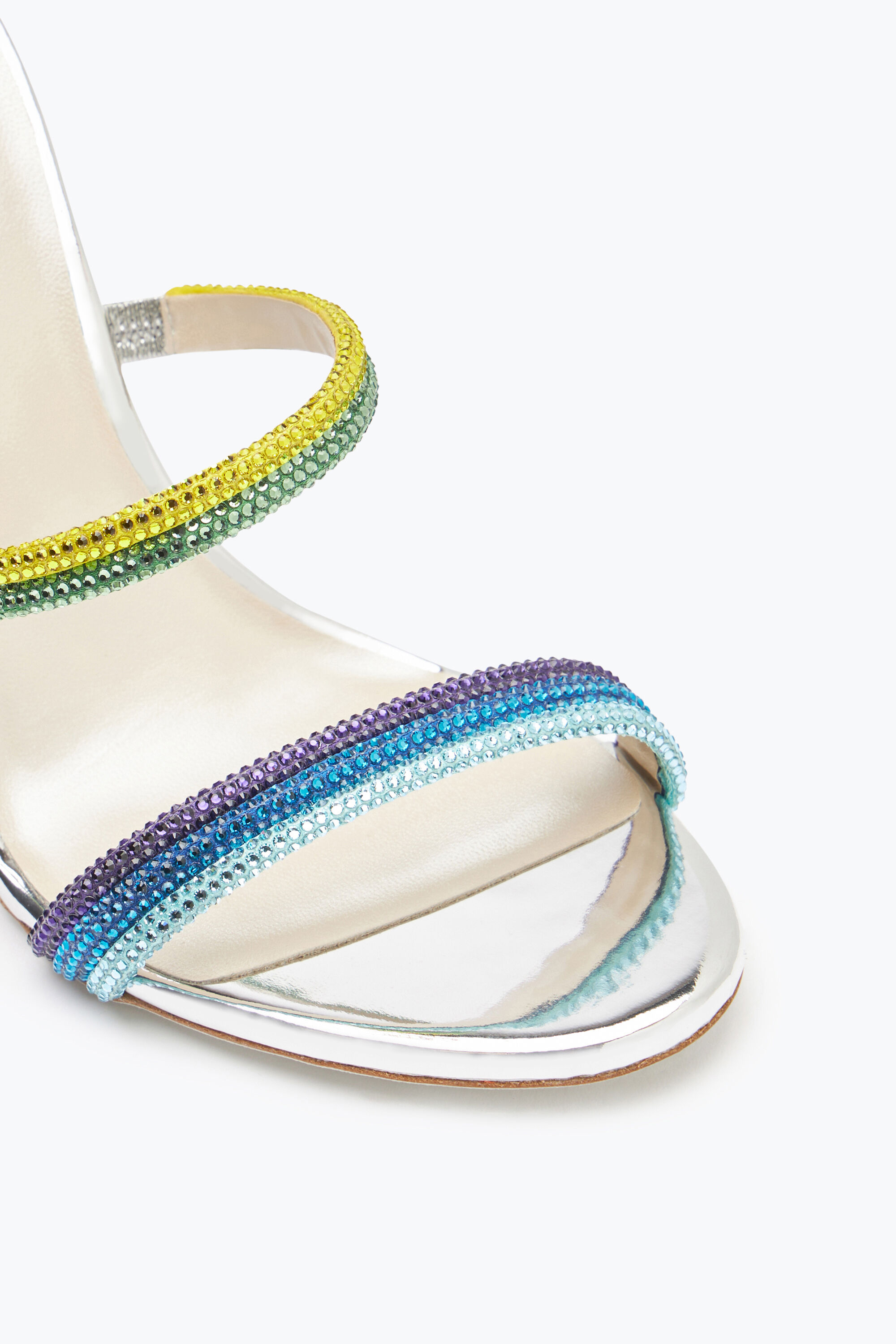Rainbow crystal sandals cheap