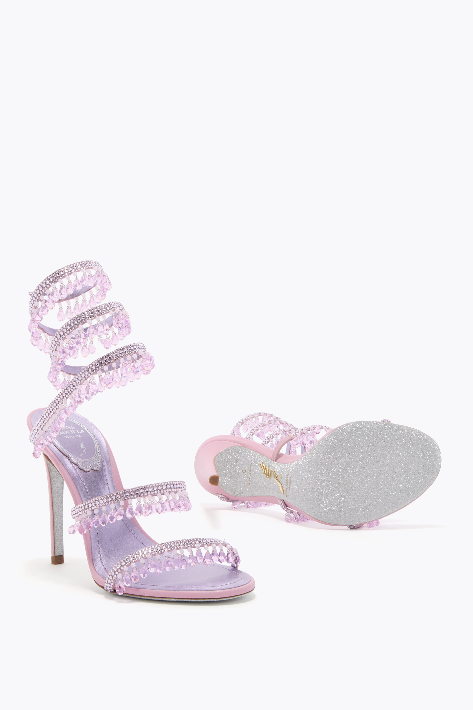 Jeweled sandals with crystals and gems | René Caovilla®