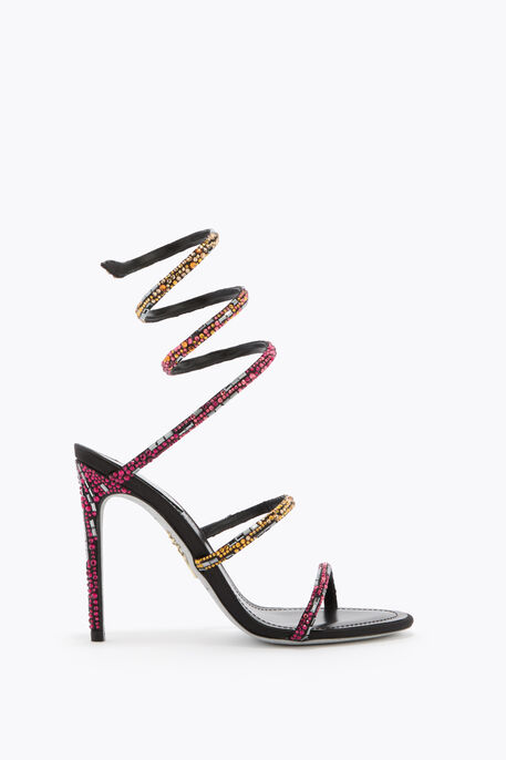 CLEO BLACK SANDAL WITH SWAROVSKI CRYSTALS 105