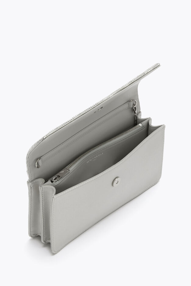BORSE GREY SATIN/C.SILVER SHADE STRASS - CAOVILLA BAGS