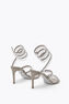 CHANDELIER TAUPE SATIN/BLACK DIAMOND STRASS SANDAL