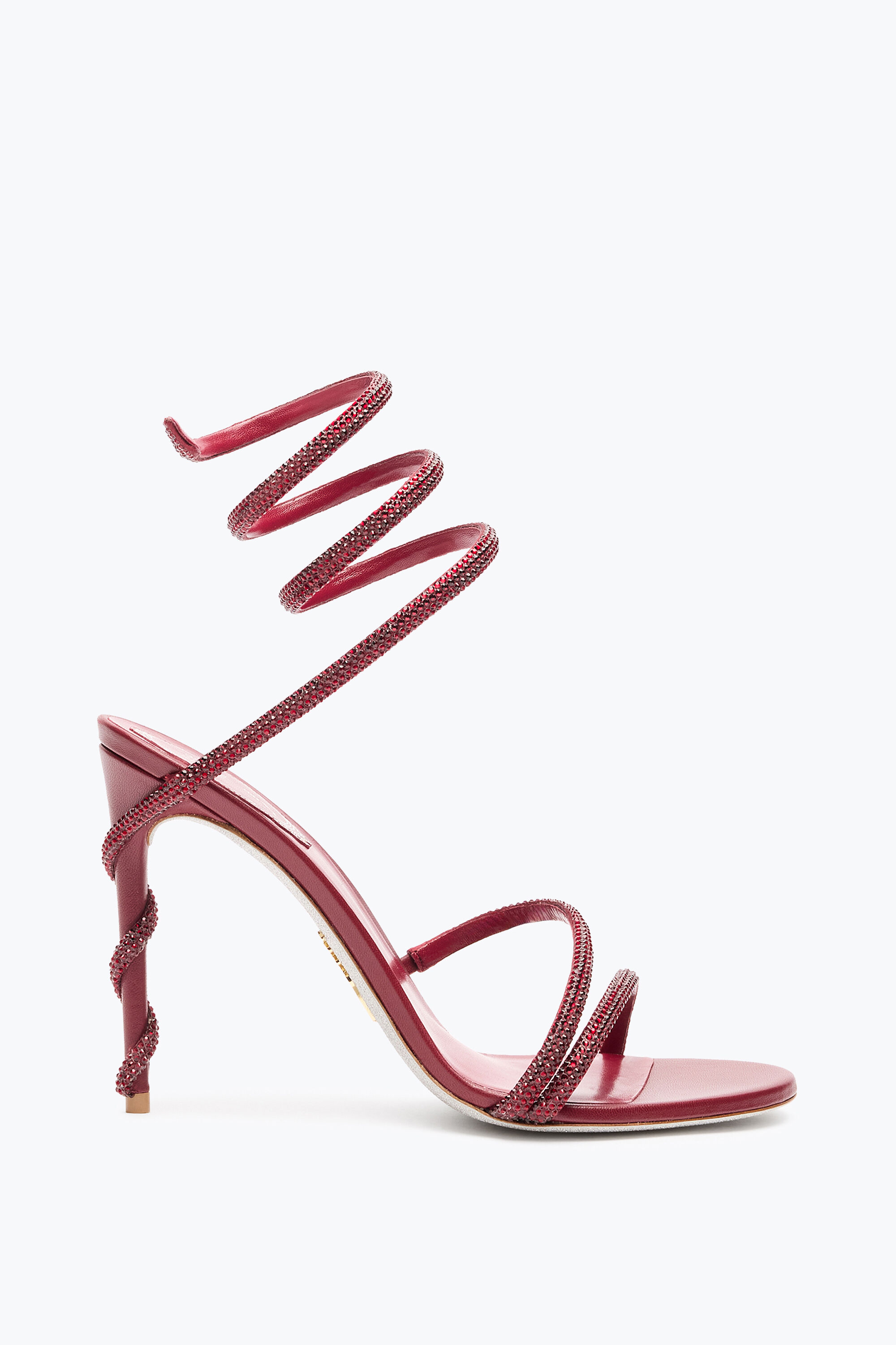 Jeweled MARGOT BURGUNDY SANDAL 105 | Rene Caovilla®