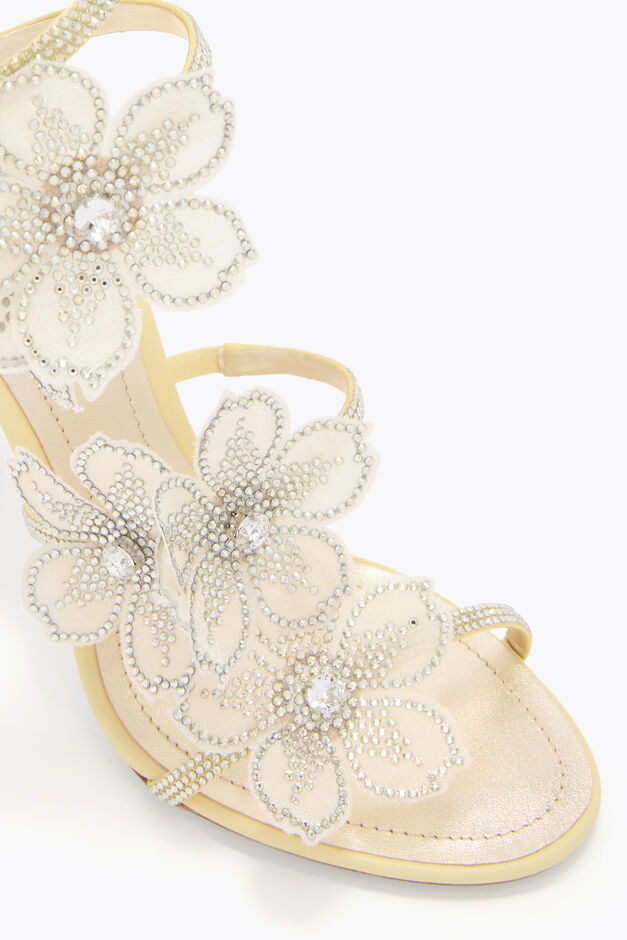 PEACH FLOWER LEMON YELLOW SANDAL 105