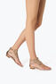 VENEZIANA GOLD AYERS LEATHER THONG SANDAL 10