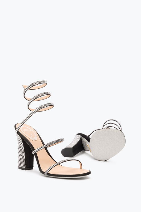 CLEO BLACK SANDAL WITH SOUL HEEL 105