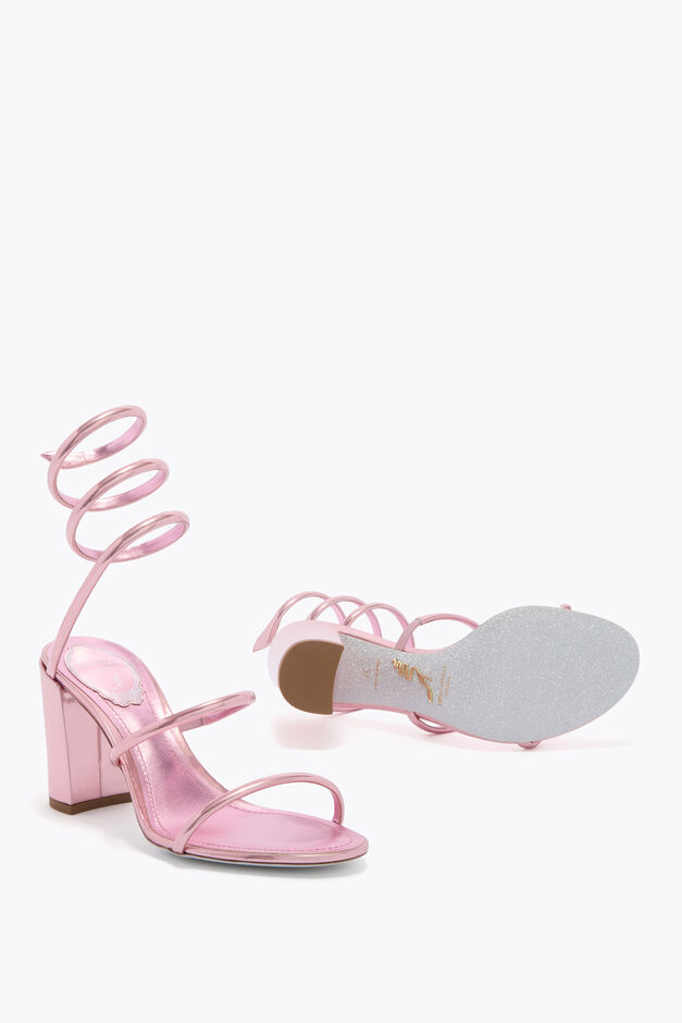 CLEO METALLIC PINK SANDAL 80