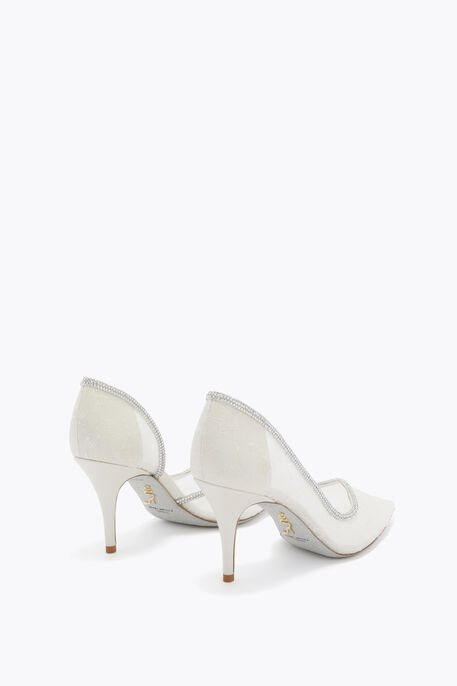 ONDA IVORY LACE PUMP 80