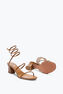 CLEO COGNAC AYERS LEATHER SANDAL 50