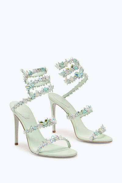 Jeweled EDEN GREEN MINT SANDAL 105 | Rene Caovilla