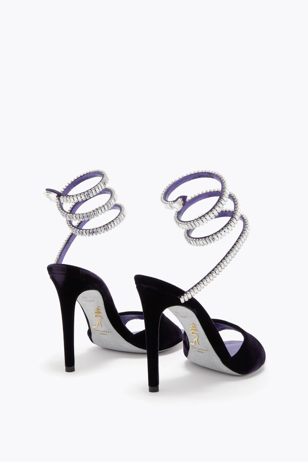 CLEO SPARK SANDAL IN PURPLE VELVET 105