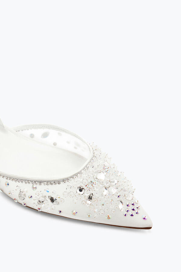 Cinderella White Slingback 10