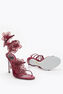 PEACH FLOWER BORDEAUX SATIN/SIAM STRASS SANDAL