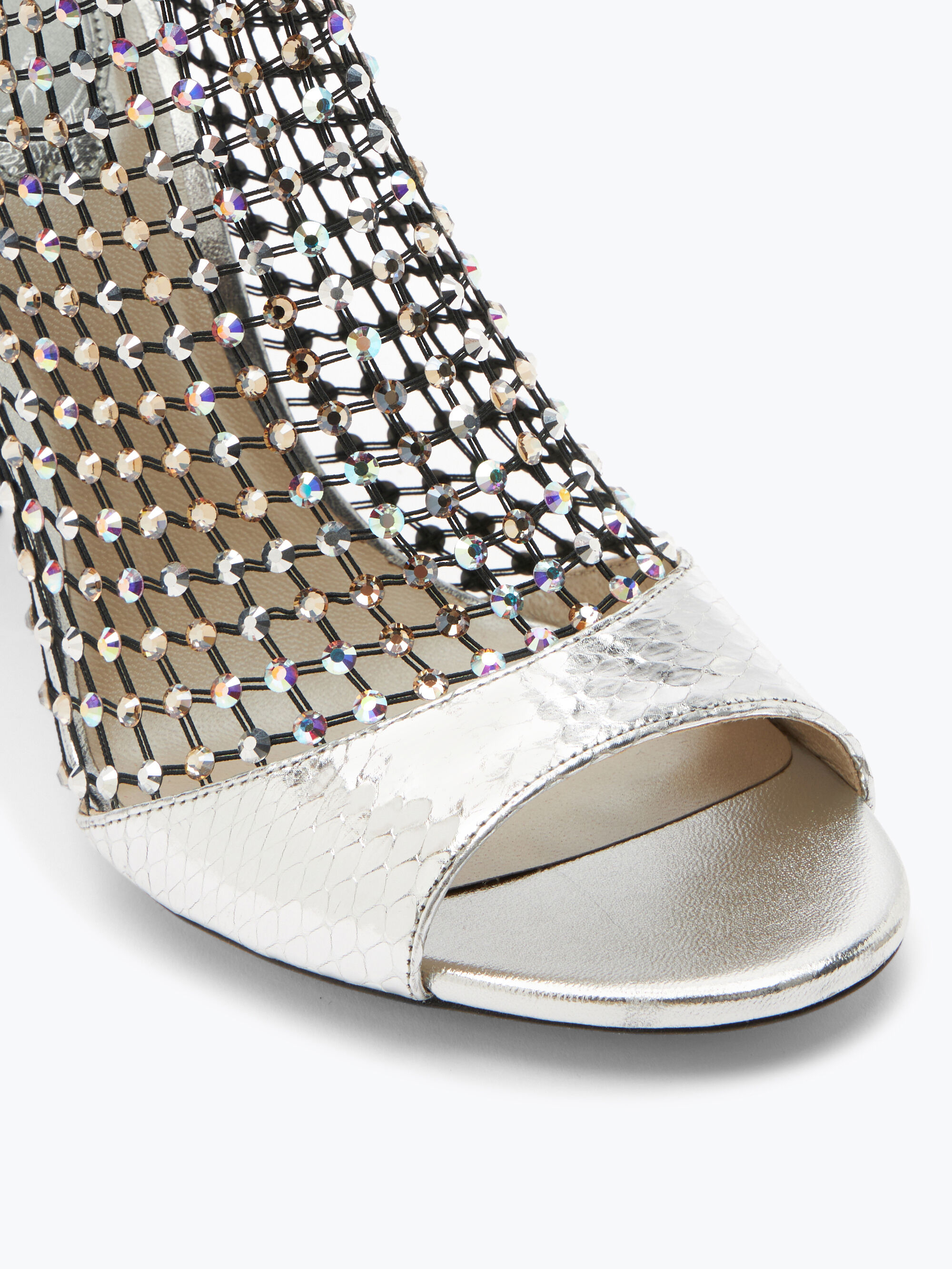 Jeweled Galaxia Silver Sandal 105 | Rene Caovilla®
