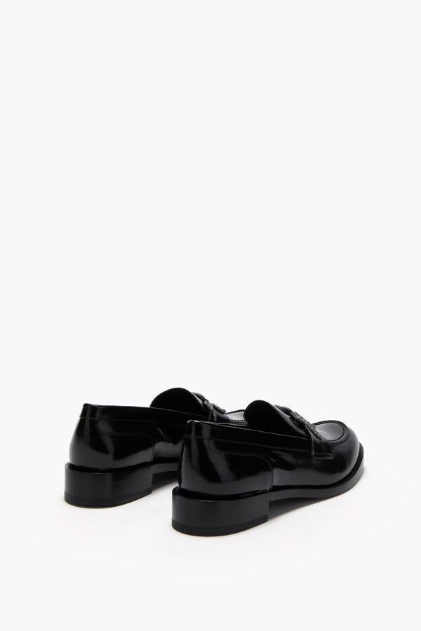 Morgana Black Loafer With Black Matte Crystal 20 Morgana Black Loafer With Black Matte Crystal 20