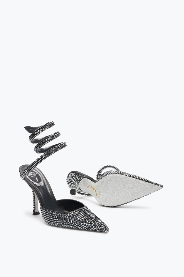 Cleo Anthracite Pump With Crystals 105 Cleo Anthracite Pump With Crystals 105