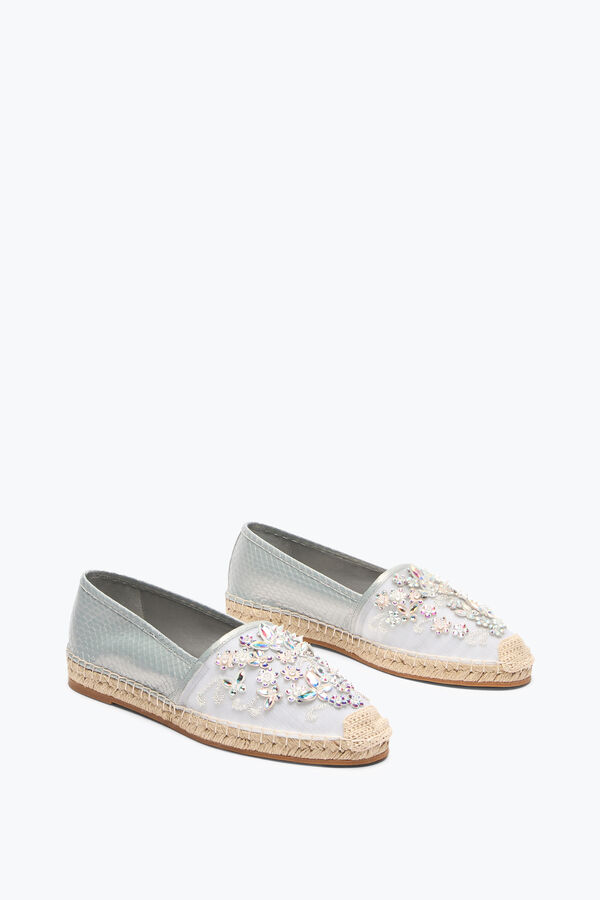 EDEN IVORY AYERS LEATHER ESPADRILLES WITH CRYSTALS 10