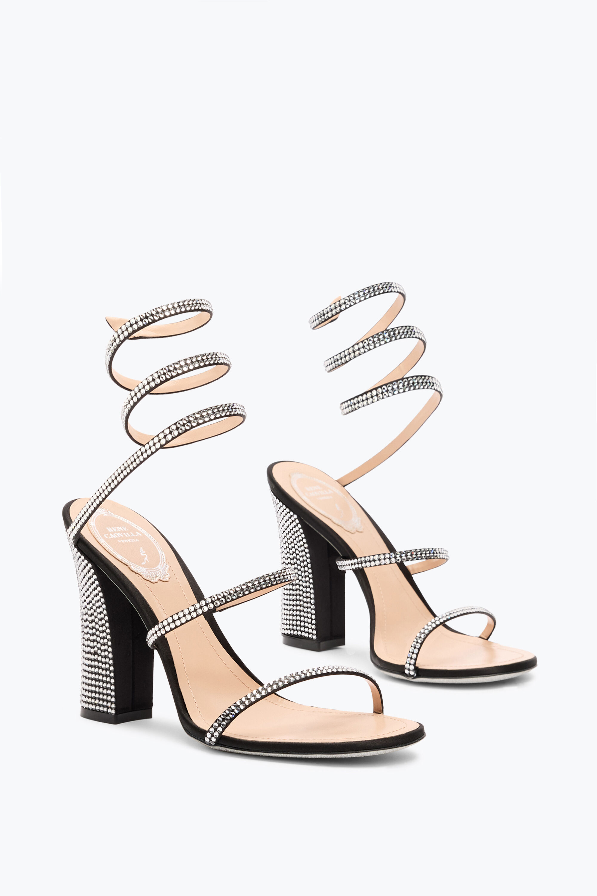 Jeweled sandals with crystals and gems | René Caovilla®