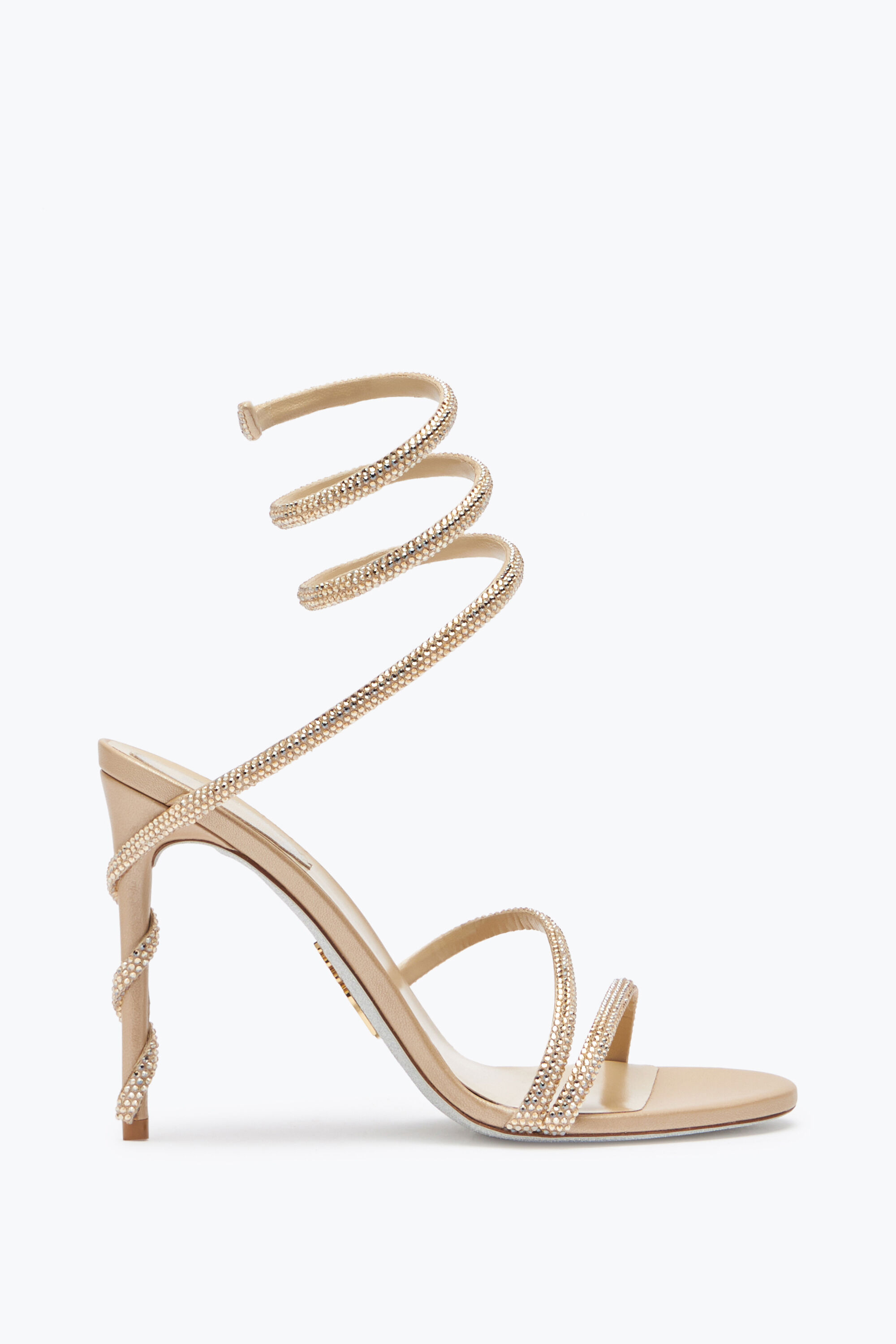 René Caovilla ゴールド スネークサンダル 381/2 Jeweled Juniper Metallic Gold Sandal 40 | Rene Caovilla®