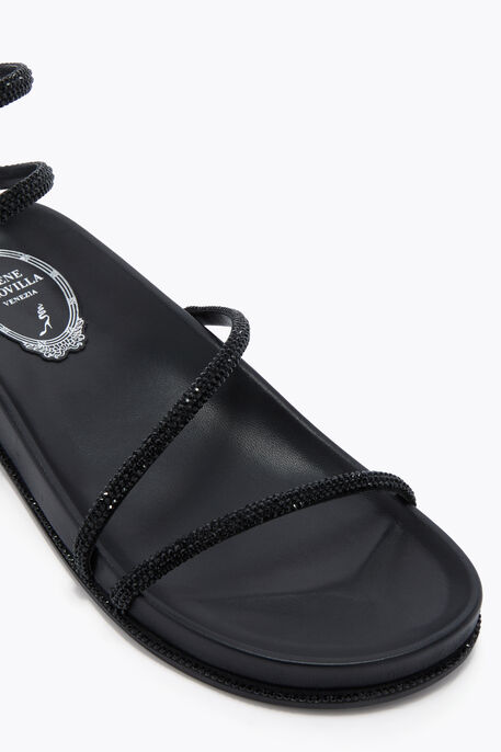 GISELE BLACK FLATFORM SANDAL 20