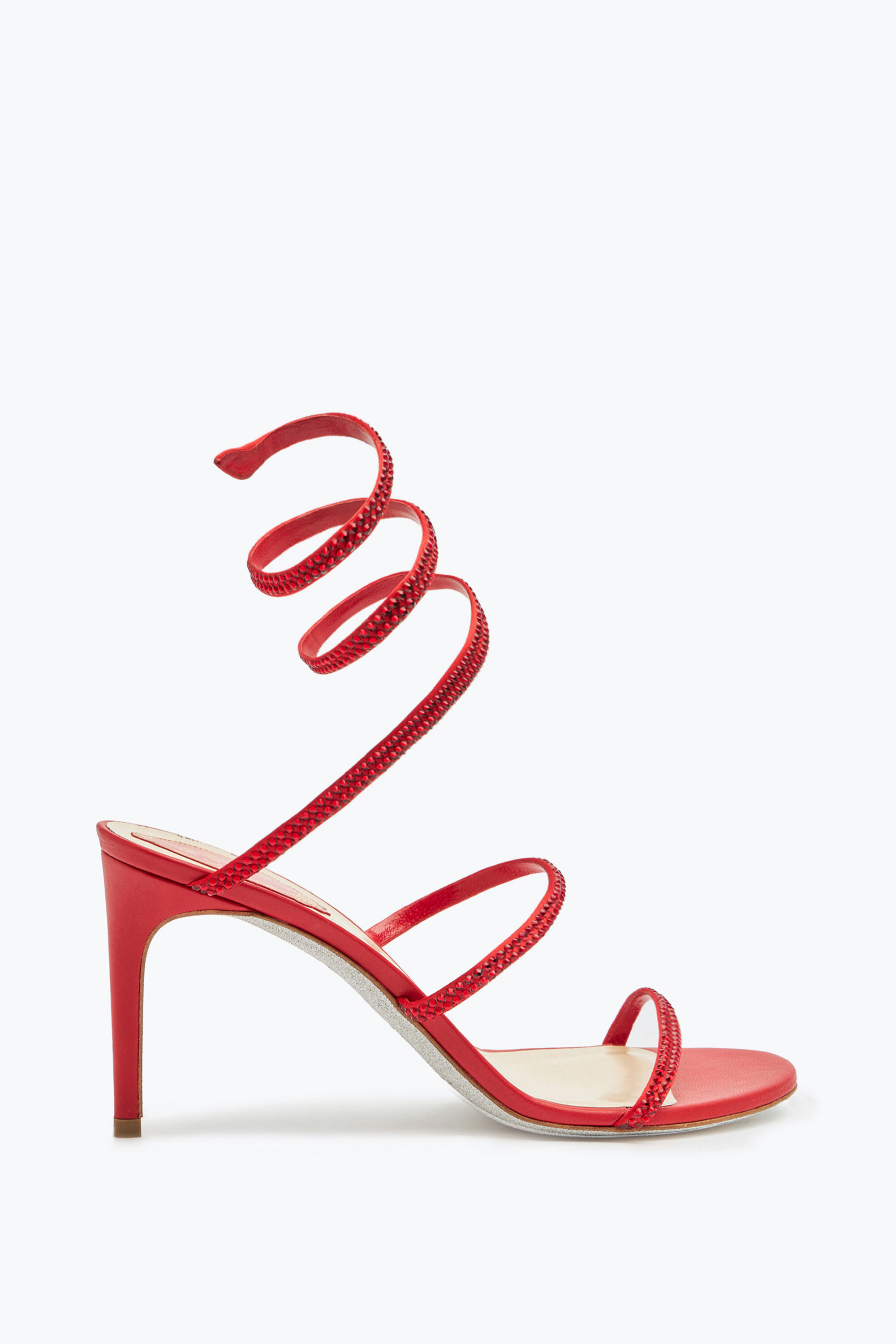 Jeweled Cleo Red Sandal 80 | Rene Caovilla®
