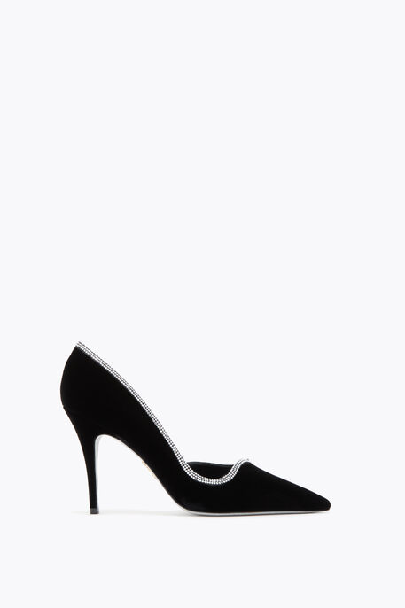 ONDA BLACK VELVET PUMP 100