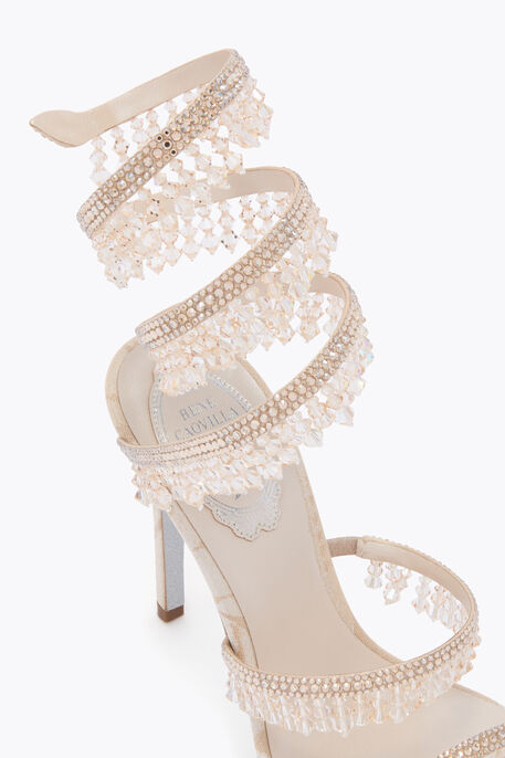 CHANDELIER SANDAL IN CHAMPAGNE DAMASK 105