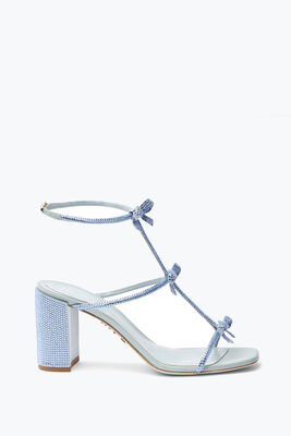 Caterina Crystal Powder Blue Sandal 80 Sandals in Blue for Women | Rene ...