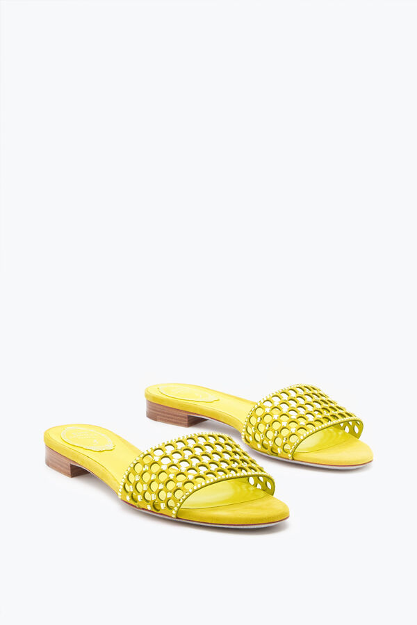 Ginger Yellow  Slider Sandal 10