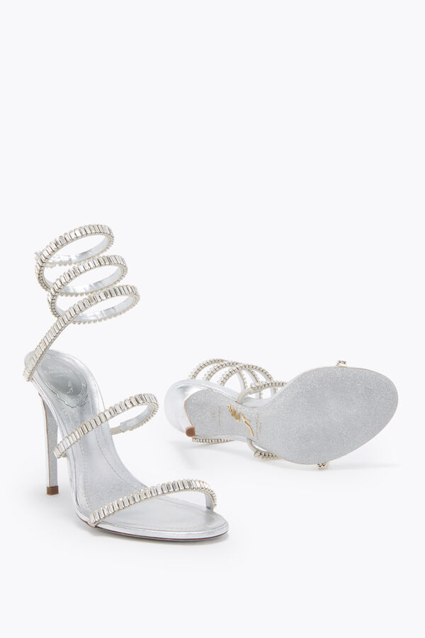 CLEO SPARK SILVER LAMB/CRYSTAL STRASS SANDAL