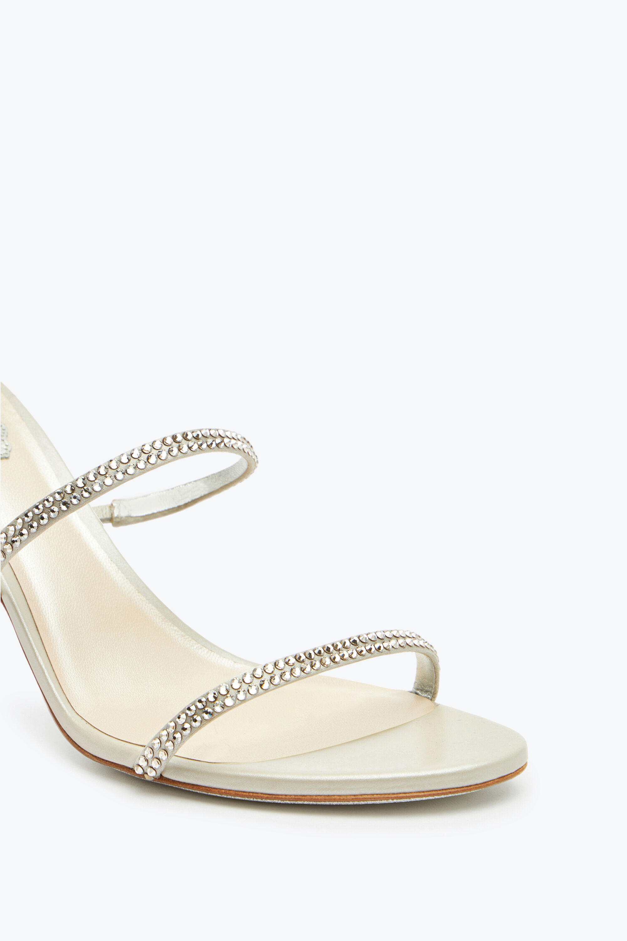 Jeweled Cleo Grey Sandal 80 | Rene Caovilla®