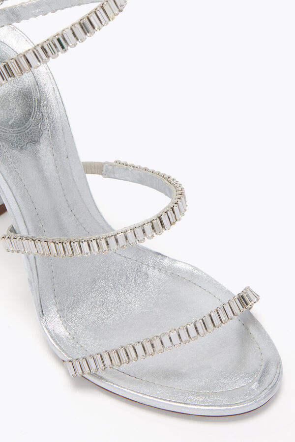 CLEO SPARK SILVER LAMB/CRYSTAL STRASS SANDAL