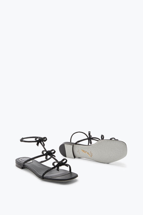 Caterina Black Flat Sandal 10 Caterina Black Flat Sandal 10