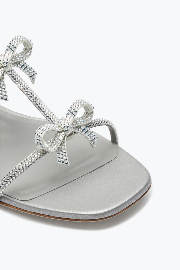 Caterina Crystal Pearl Gray Sandal 10