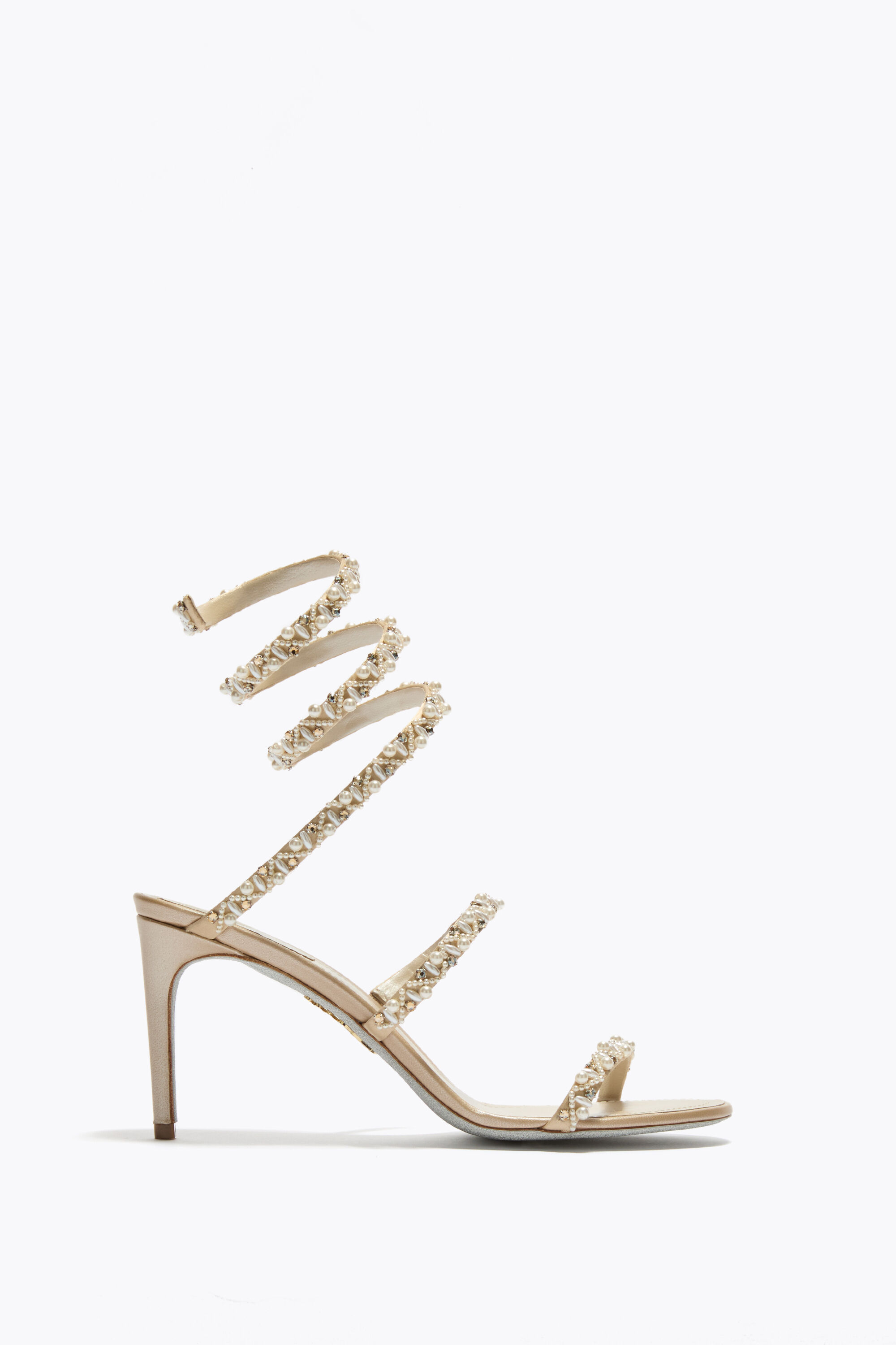 Jeweled GOLDEN HONEY SANDAL 80 | Rene Caovilla®
