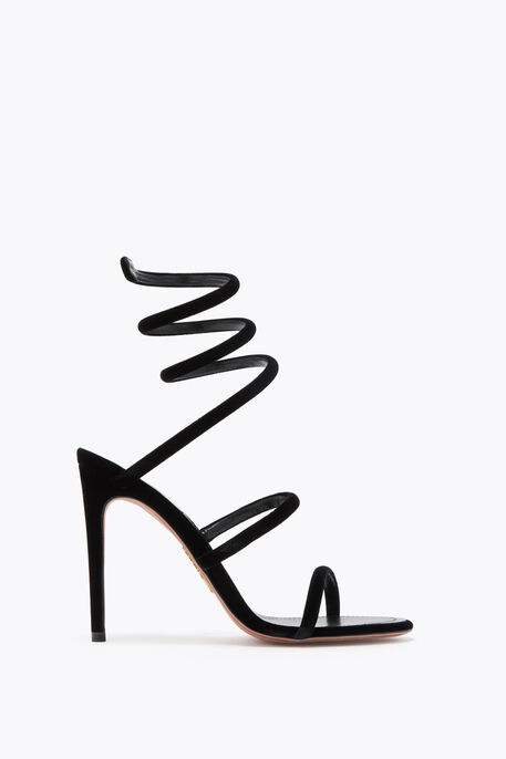 CLEO BLACK VELVET SANDAL 105