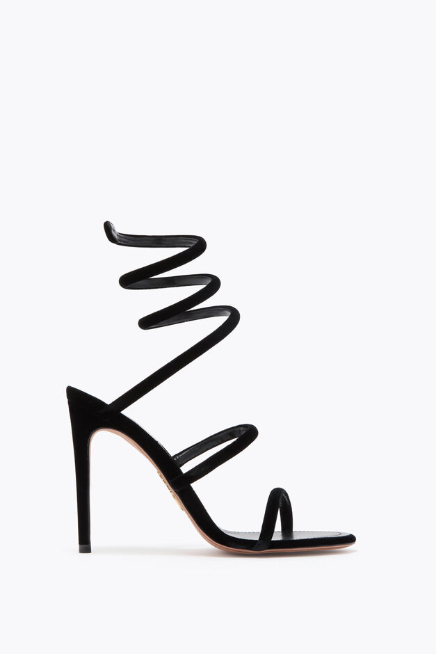 CLEO BLACK VELVET SANDAL 105