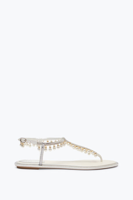 DIANA WHITE SANDAL WITH PEARLS 10