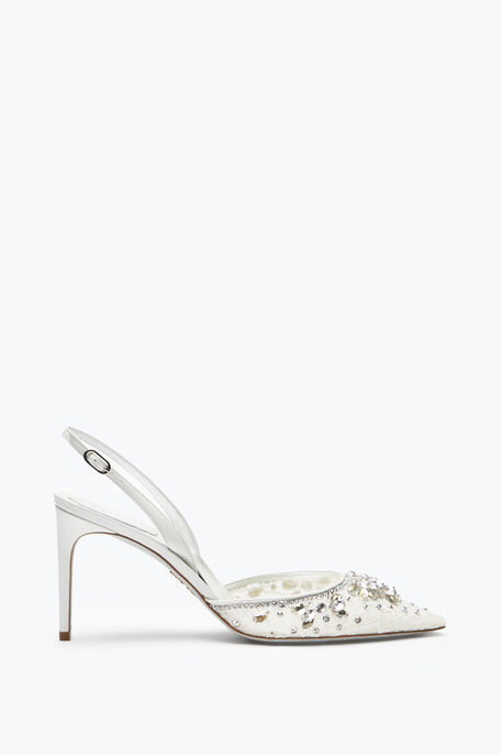 Hina Crystal White Sling-Back 80 Hina Crystal White Sling-Back 80