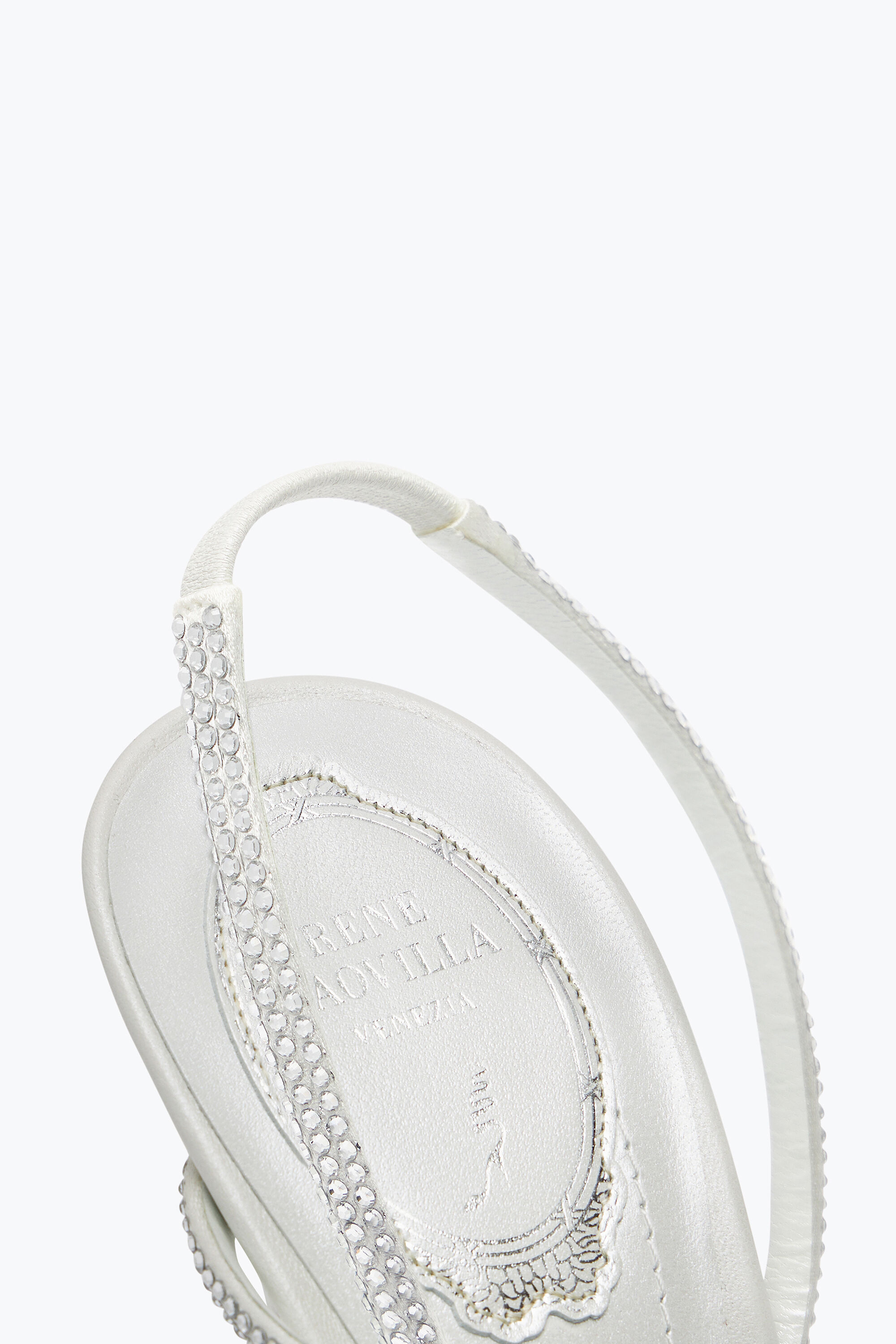 Jeweled BRAID IVORY SANDAL 105 | Rene Caovilla®