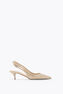 OLIVIA BEIGE SATIN/GOLDEN SHADOW STRASS SLINGBACK