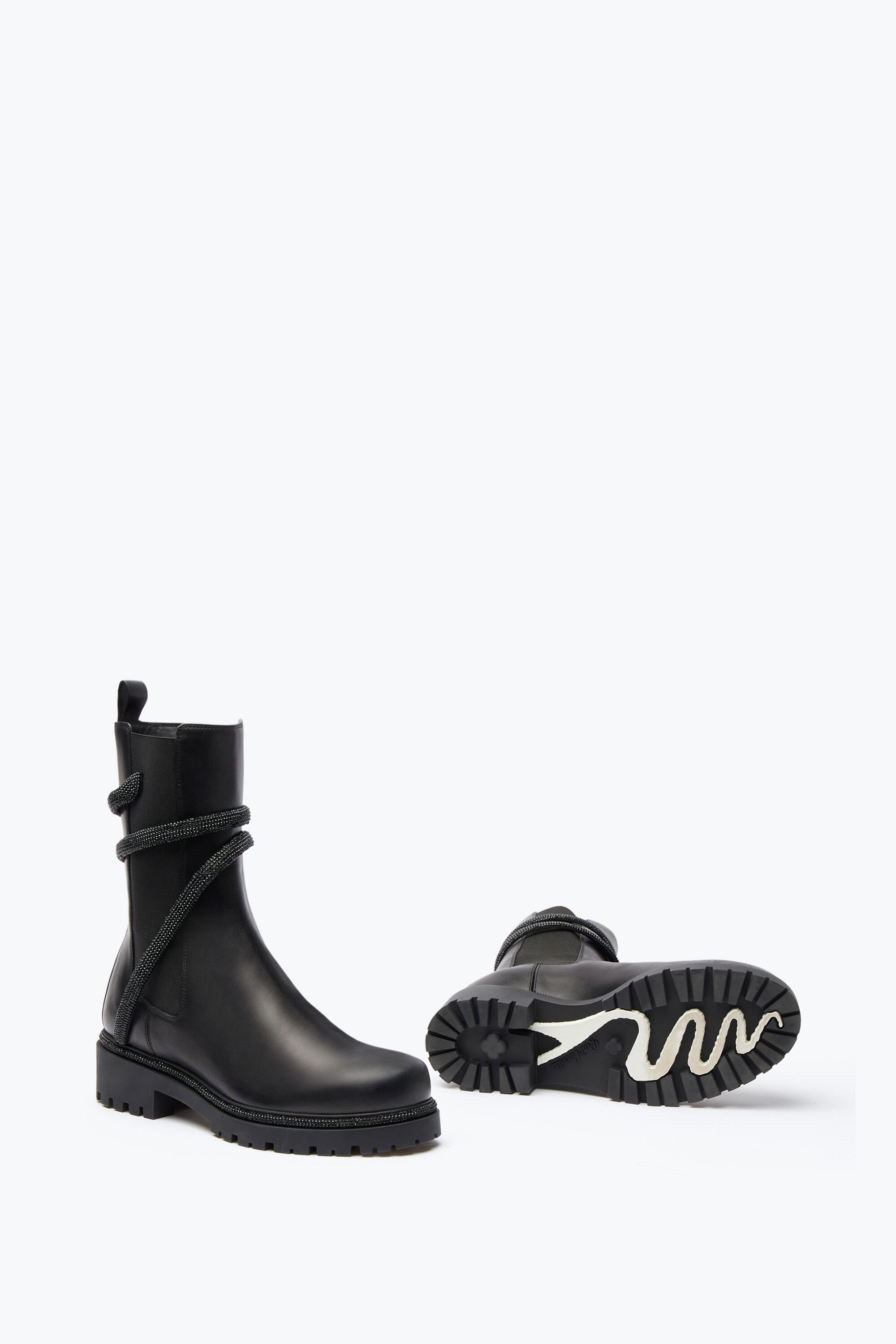 【RENE CAOVILLA】Cleo Crystal Black Bootie 25 Jeweled Cleo Crystal Black Bootie 25 | Rene Caovilla®