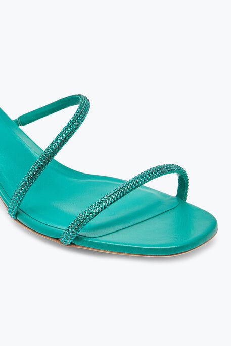 Cleo Crystal Emerald Green Sandal 35
