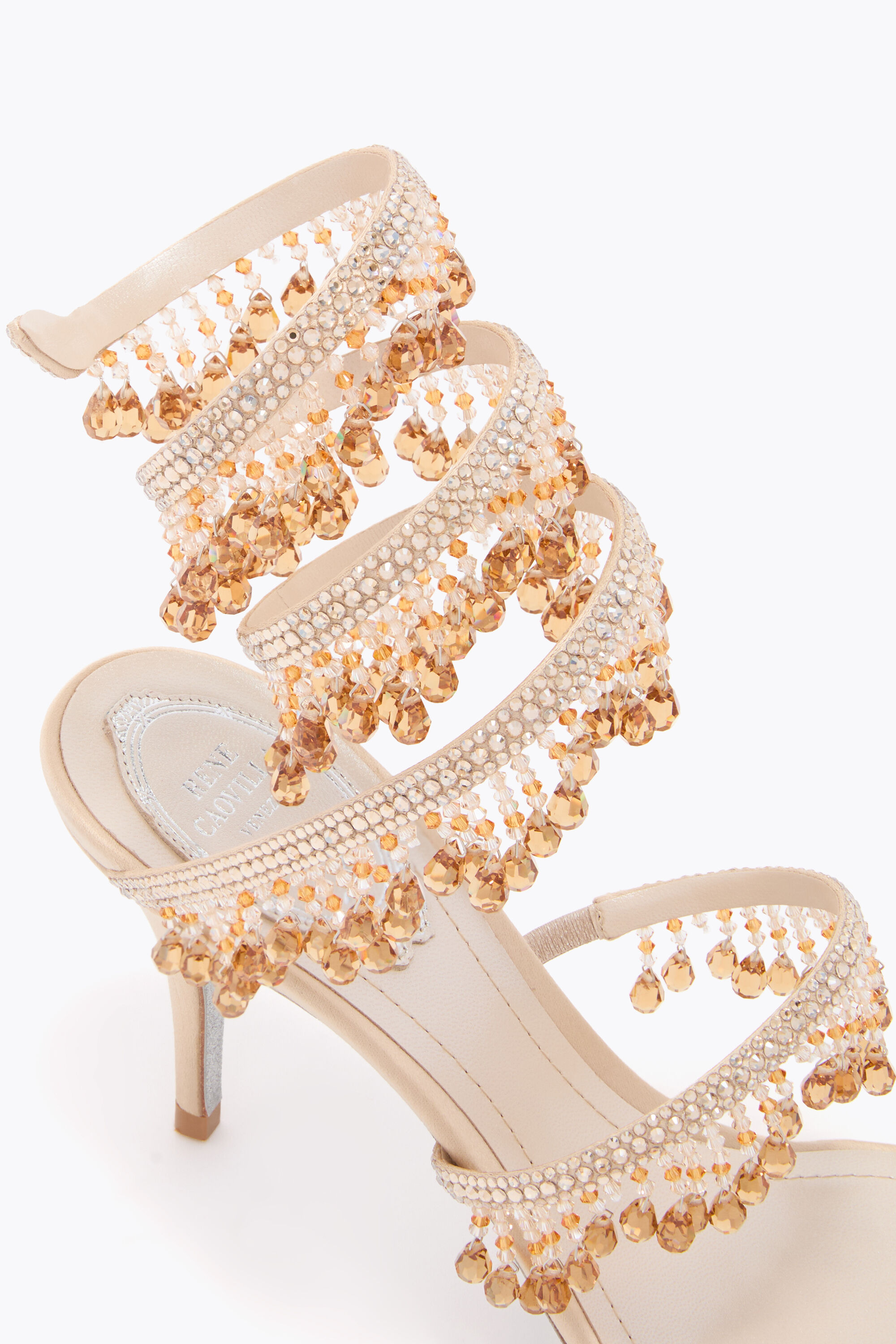 Jeweled JAHANARA NUDE SANDAL | Rene Caovilla®