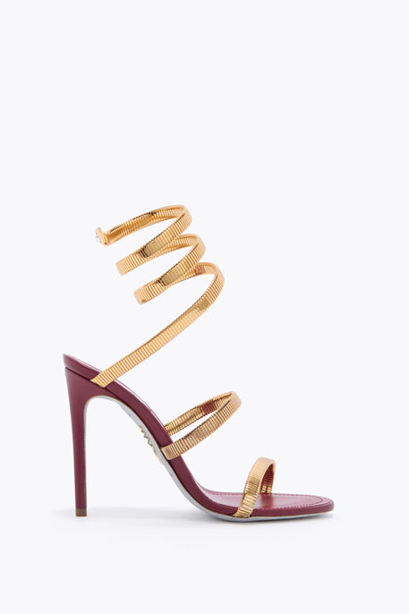 JUNIPER BURGUNDY AND GOLD SANDAL 105