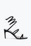 CLEO BLACK VELVET SANDAL 80