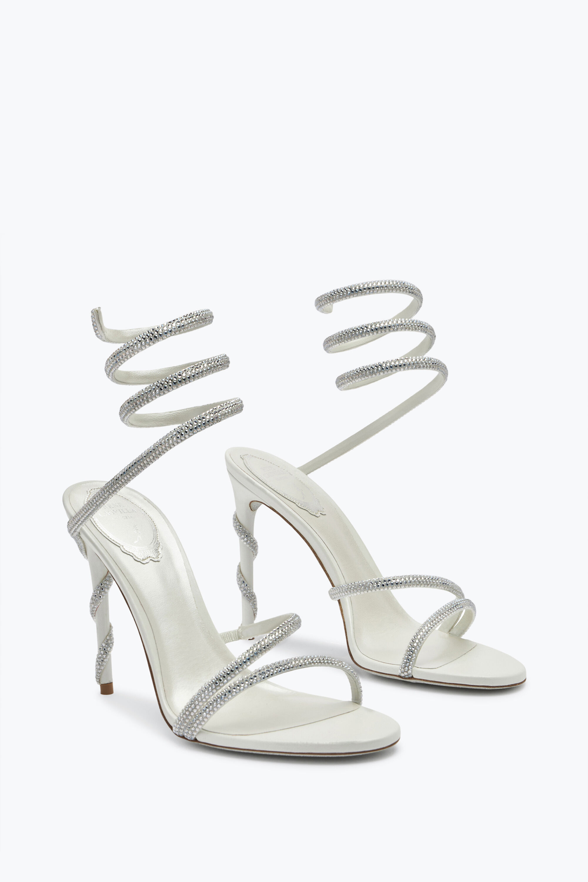 サンダル・ミュール FREELANCE 'Liza 105' sandals Jeweled Margot Silver Sandal With Butterflies And Crystals