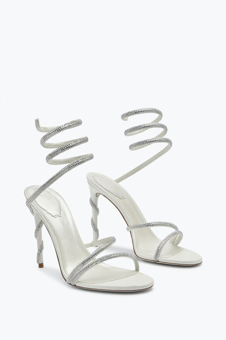 Margot Crystal Ivory Sandal 105 Margot Crystal Ivory Sandal 105