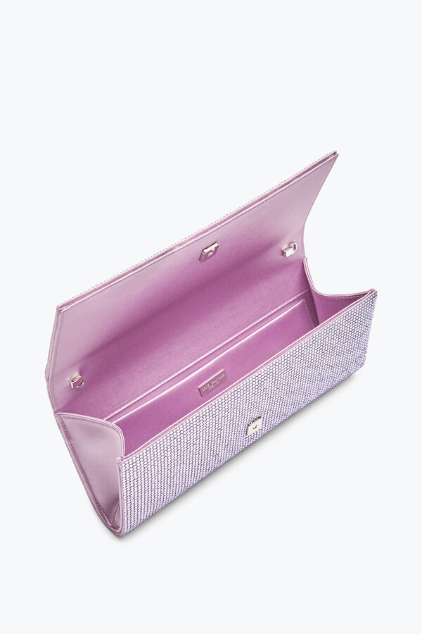 Zafira Pink Clutch With All-Over Crystals