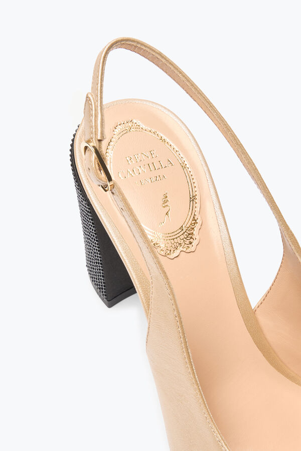 Kristen Nude And Black Slingback 80