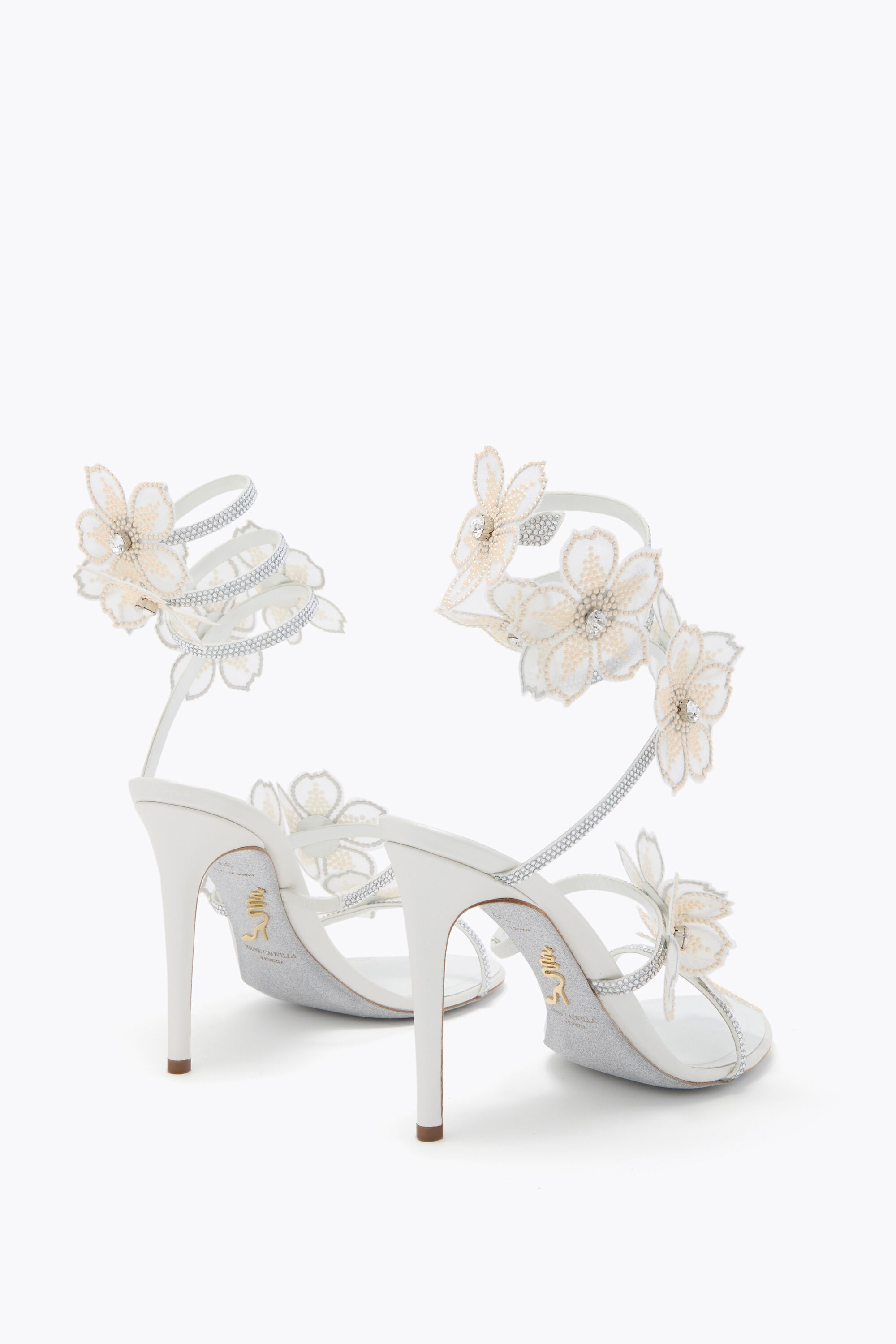 Jeweled PEACH FLOWER | Rene Caovilla®